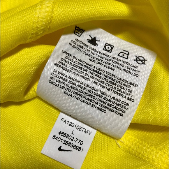 Men’s Nike Golf Polo Large Dri-Fit Yellow Lightweight - Picture 6 of 11